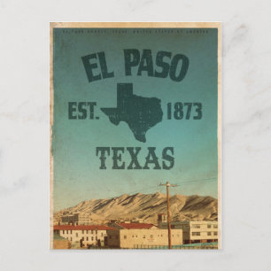 Vintage El Paso Texas Reise-Postkarte Postkarte