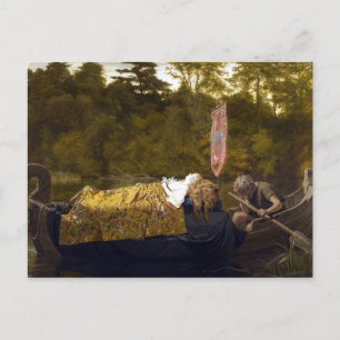 Vintage Elaine Die Herrin von Shalott König Artus Postkarte
