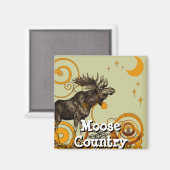Vintage-Elch-Geschenke Magnet (Vorderseite/Rückseite)