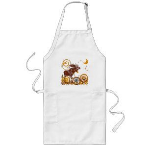 Vintage Elch-Geschenke - Maßgeschneiderte Lange Schürze