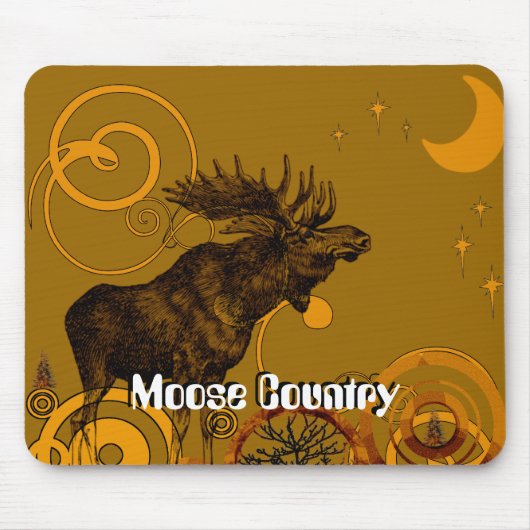 Vintage-Elch-Geschenke Mousepad (Vorne)