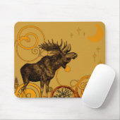 Vintage-Elch-Geschenke Mousepad (Mit Mouse)