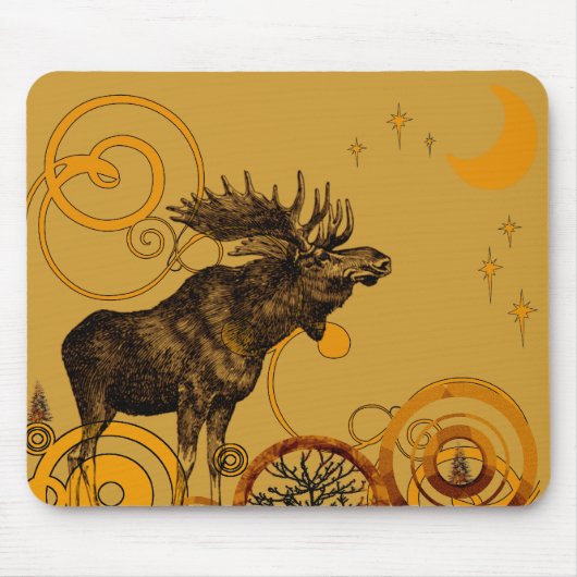 Vintage-Elch-Geschenke Mousepad (Vorne)