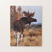 Vintage Elch-Malerei Puzzle (Vertikal)