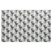 Vintage-Elch-Radfahrer - Rustikaler Tierhumor Stoff (Fat Quarter (45,7 x 55,9 cm))