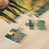 Vintage-Elch-Starry-Night-Van-Gogh-Landschaft Puzzle (Seite)