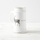 Vintage-Elch- und Namensdesign Bierglas (Vorderseite Links)