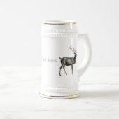 Vintage-Elch- und Namensdesign Bierglas (VorderseiteRechts)