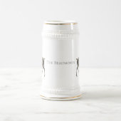 Vintage-Elch- und Namensdesign Bierglas (Mittel)