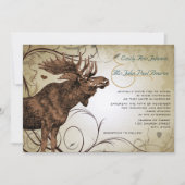 Vintage Elchaufenthalte Einladung (Vorderseite)