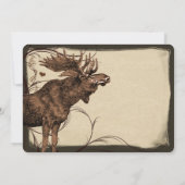 Vintage Elchaufenthalte Einladung (Rückseite)