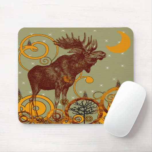 Vintage Elchgeschenke Mousepad (Mit Mouse)