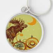 Vintage Elchgeschenke Schlüsselanhänger (Vorne)