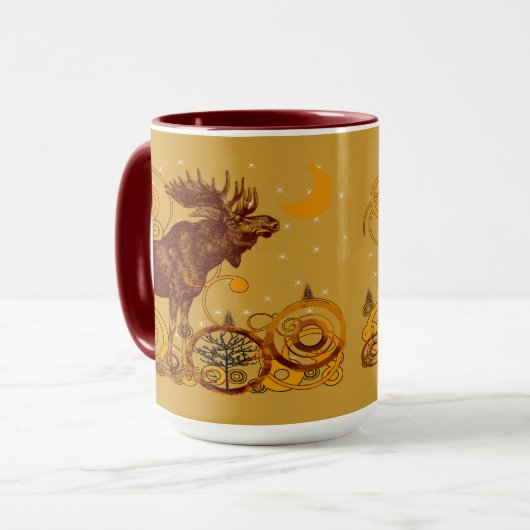 Vintage Elchgeschenke Tasse (Vorderseite Links)