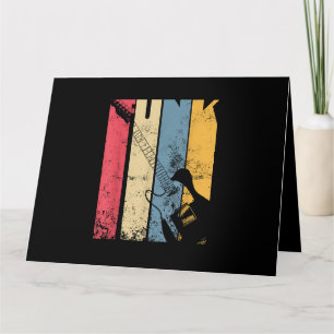 Vintage Electric Guitar Funk Musikfans Karte