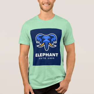 Vintage Elefant ,Est 1895 Blau Maskottchen Tshirt