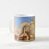 Vintage Elefant Hotel Tasse (Vorderseite Links)