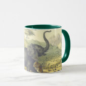 Vintage-Elefant Tasse (VorderseiteRechts)