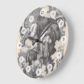 Vintage Elefant-Uhr Große Wanduhr (Winkel)