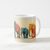 Vintage Elefanten Kaffeetasse (VorderseiteRechts)