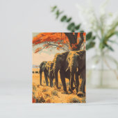 Vintage Elefanten Postkarte (Stehend Vorderseite)