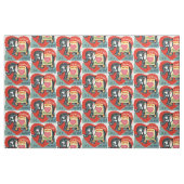 Vintage-Elefanten-Valentinstag Stoff (Fat Quarter (45,7 x 55,9 cm))