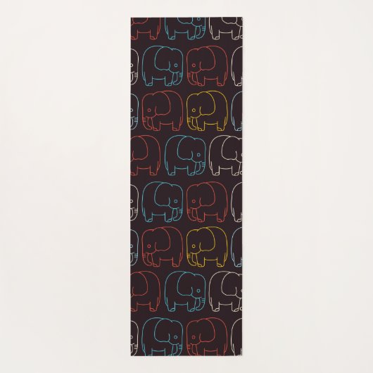 Vintage Elefanten Yogamatte (Rückseite)