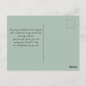 Vintage Elefantenkuh mit ihrem Baby Postkarte (Rückseite)