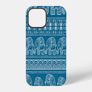 Vintage-Elefantenrahmen-Illustration iPhone 12 Hülle