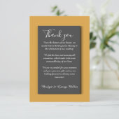 Vintage Elegance aus schwarzem Onyx Dankeskarte (Stehend Vorderseite)