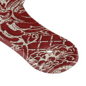 Vintage Elegance Christmas Deer Antlers Damask Schneidebrett (Ecke)