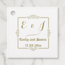 Vintage Elegance-Gefälligkeitstags Geschenkanhänger