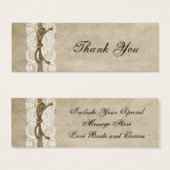 Vintage Elegance Lace on Twine Bombonaiare Tag (Vorne & Hinten)