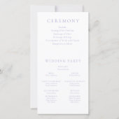 Vintage Elegance Lilac Wedding Ceremony Program (Rückseite)
