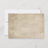 Vintage Elegance Ribbon auf der Hochzeitskarte RSVP Karte (Rückseite)