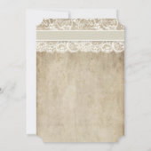 Vintage Elegance Ribbon auf der Spitze Brautparty Einladung (Rückseite)