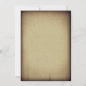 Vintage Elegance Rustikale Hochzeitseinladungen Einladung (Rückseite)