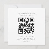 Vintage Elegance Script Wedding Details Einladung (Rückseite)