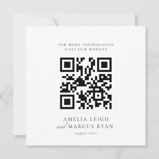 Vintage Elegance Script Wedding Details Einladung (Rückseite)