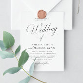 Vintage Elegance Script Wedding Foto Einladung
