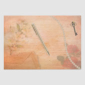 Vintage Elegance Stationery Ephemera Seidenpapier (Vorderseite)