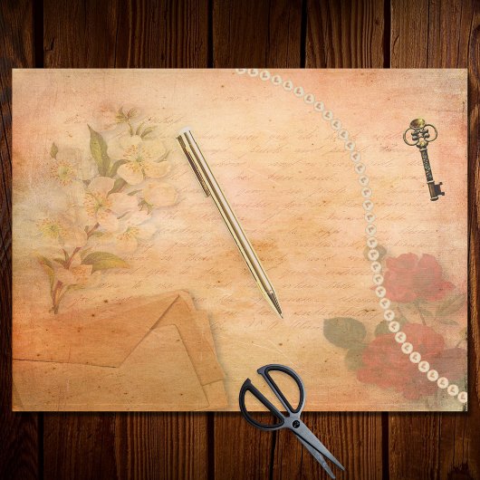Vintage Elegance Stationery Ephemera Seidenpapier
