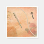Vintage Elegance Stationery Ephemera Serviette (Vorderseite)