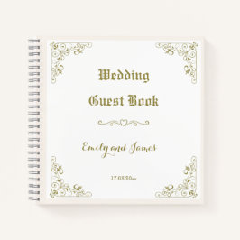 Vintage Elegance Wedding Guest Book Notizblock
