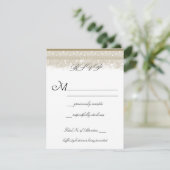 Vintage Elegance Wedding RSVP Cards (Stehend Vorderseite)