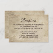 Vintage Eleganstudio Empfang Card Begleitkarte (Vorne/Hinten)