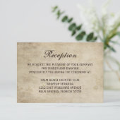 Vintage Eleganstudio Empfang Card Begleitkarte (Stehend Vorderseite)