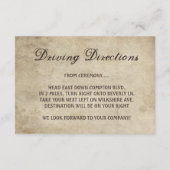 Vintage Eleganstudio Empfang Card Begleitkarte (Rückseite)