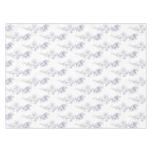 Vintage Elegant Blue Floral Pattern Spring Tischdecke (Vorderseite (Horizontal))