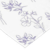 Vintage Elegant Blue Floral Pattern Spring Tischdecke (Schrägansicht)